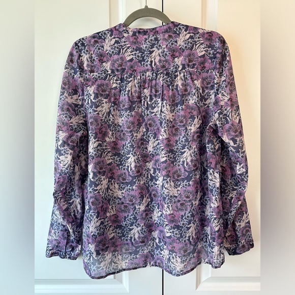 Isabel Marant Etoile Maria Purple Floral Blouse (Size 40/L) - Picture 2 of 8